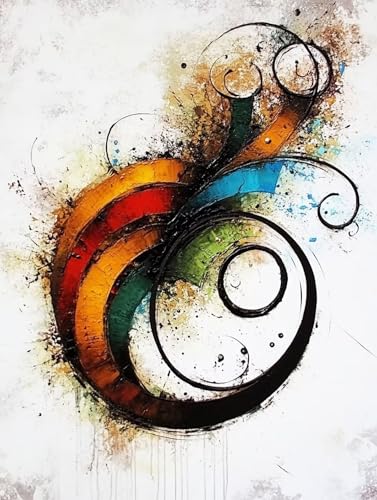 Malen Nach Zahlen Erwachsene Abstrakt, Farbe Malen Nach Zahlen ab 7 Jahre Mädchen Geschenk, DIY Painting by Numbers Kinder Anfänger Handgemalt Leinwand (60x80cm) Rahmenlos, Wanddeko Aesthetics 40-1 von GOUFEENG