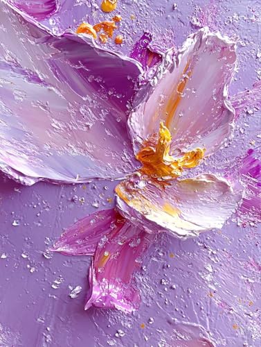 Malen Nach Zahlen Erwachsene Blume, Abstrakt Malen Nach Zahlen ab 7 Jahre Mädchen Geschenk, DIY Painting by Numbers Kinder Anfänger Handgemalt Leinwand (90x120cm) Rahmenlos, Wanddeko Aesthetics K9-7 von GOUFEENG