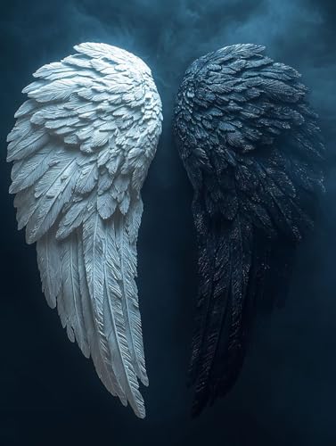 Malen Nach Zahlen Erwachsene Feder, Flügel Malen Nach Zahlen ab 7 Jahre Mädchen Geschenk, DIY Painting by Numbers Kinder Anfänger Handgemalt Leinwand (90x120cm) Rahmenlos, Wanddeko Aesthetics 9P-1 von GOUFEENG