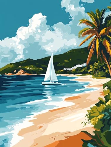 Malen Nach Zahlen Ozean Malen Nach Zahlen Erwachsene StrandPaint by Numbers Adult DIY Handgemaltes Ölgemälde Kinder Bastelnset mit Pinsel und Acrylfarben für Zimmer Deko 90x120 cm Rahmenlos A8-3 Malen Nach Zahlen Ozean Malen Nach Zahlen Erwachsene StrandPaint by Numbers Adult DIY Handgemaltes Ölgemälde Kinder Bastelnset mit Pinsel und Acrylfarben für Zimmer Deko 90x120 cm Rahmenlos A8-3 von GOUFEENG
