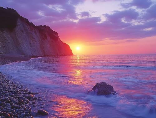 Meer Diamond Painting Erwachsene Groß XXL 50x65 cm, 5D Diamond Painting Sonnenuntergang, DIY Runden Steine Kristall Kunst Basteln Erwachsene Anfänger Set, Wand Deko Wohnzimmer, Geschenke E4-D6M Meer Diamond Painting Erwachsene Groß XXL 50x65 cm, 5D Diamond Painting Sonnenuntergang, DIY Runden Steine Kristall Kunst Basteln Erwachsene Anfänger Set, Wand Deko Wohnzimmer, Geschenke E4-D6M von GOUFEENG