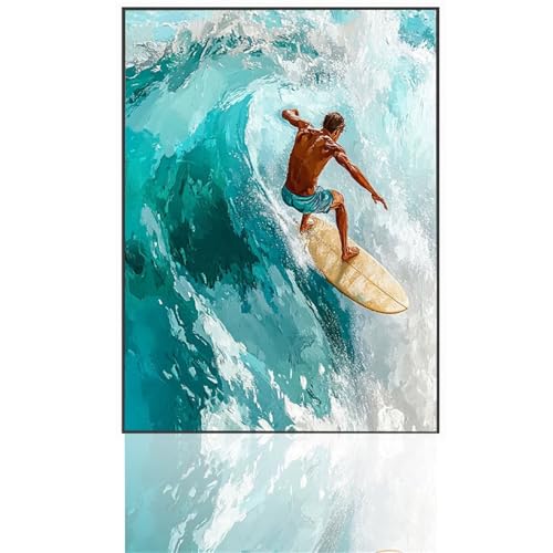 Meer Malen Nach Zahlen, surfen Malen Nach Zahlen Kinder, DIY Paint by Numbers Erwachsene Handgemalt öLgemäLde Leinwand für Heim Wohnzimmer Wand Deko, Geschenke für Frauen, Ohne Rahmen 30x40cm U4-5 Meer Malen Nach Zahlen, surfen Malen Nach Zahlen Kinder, DIY Paint by Numbers Erwachsene Handgemalt öLgemäLde Leinwand für Heim Wohnzimmer Wand Deko, Geschenke für Frauen, Ohne Rahmen 30x40cm U4-5 von GOUFEENG
