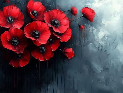 Mohn Diamond Painting Erwachsene Groß XXL 50x65 cm, 5D Diamond Painting Rot, DIY Runden Steine Kristall Kunst Basteln Erwachsene Anfänger Set, Wand Deko Familien Wohnzimmer, Geschenke Frauen 40-6MC Mohn Diamond Painting Erwachsene Groß XXL 50x65 cm, 5D Diamond Painting Rot, DIY Runden Steine Kristall Kunst Basteln Erwachsene Anfänger Set, Wand Deko Familien Wohnzimmer, Geschenke Frauen 40-6MC von GOUFEENG