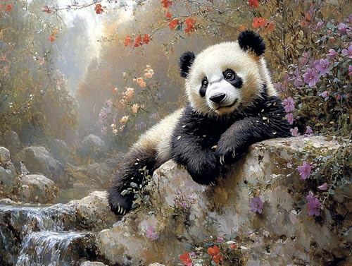 Panda Diamond Painting Erwachsene Groß XXL 40x55cm, 5D Diamond Painting Tier, DIY Runden Steine Kristall Kunst Basteln Erwachsene Anfänger Set, Wand Deko Wohnzimmer, Geschenke für Frauen TD-VO7 Panda Diamond Painting Erwachsene Groß XXL 40x55cm, 5D Diamond Painting Tier, DIY Runden Steine Kristall Kunst Basteln Erwachsene Anfänger Set, Wand Deko Wohnzimmer, Geschenke für Frauen TD-VO7 von GOUFEENG