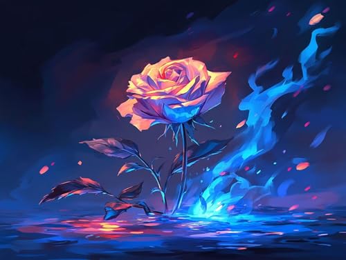 Rose Diamond Painting Erwachsene Groß XXL 20x30cm, 5D Diamond Painting Künstlerisch, DIY Runden Steine Kristall Kunst Basteln Erwachsene Anfänger Set, Wand Deko Wohnzimmer, Geschenke für Frauen Y3-1S2 Rose Diamond Painting Erwachsene Groß XXL 20x30cm, 5D Diamond Painting Künstlerisch, DIY Runden Steine Kristall Kunst Basteln Erwachsene Anfänger Set, Wand Deko Wohnzimmer, Geschenke für Frauen Y3-1S2 von GOUFEENG