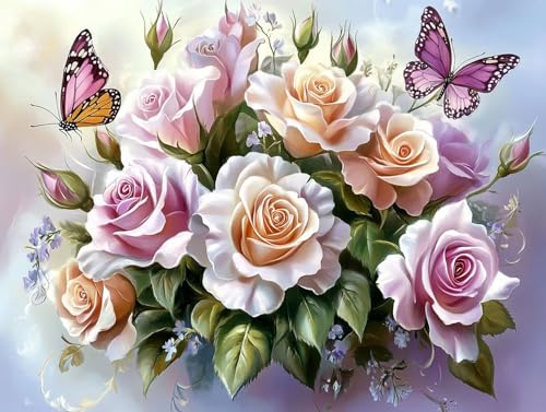 Rose Diamond Painting Erwachsene Groß XXL 80x105cm, 5D Diamond Painting Pflanze, DIY Runden Steine Kristall Kunst Basteln Erwachsene Anfänger Set, Wand Deko Wohnzimmer, Geschenke für Frauen 95-V42 Rose Diamond Painting Erwachsene Groß XXL 80x105cm, 5D Diamond Painting Pflanze, DIY Runden Steine Kristall Kunst Basteln Erwachsene Anfänger Set, Wand Deko Wohnzimmer, Geschenke für Frauen 95-V42 von GOUFEENG