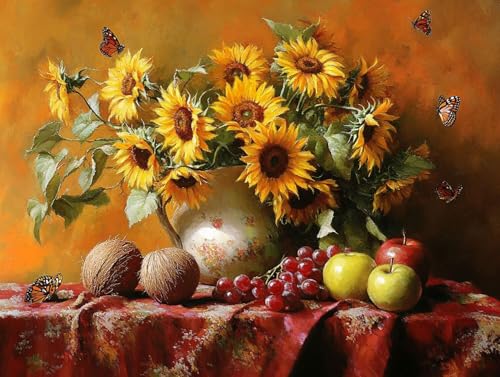 Sonnenblume Diamond Painting Erwachsene Groß XXL 20x30 cm, 5D Diamond Painting Pflanze, DIY Runden Steine Kristall Kunst Basteln Erwachsene Anfänger Set, Wand Deko Familien Wohnzimmer Geschenke I4-RSN Sonnenblume Diamond Painting Erwachsene Groß XXL 20x30 cm, 5D Diamond Painting Pflanze, DIY Runden Steine Kristall Kunst Basteln Erwachsene Anfänger Set, Wand Deko Familien Wohnzimmer Geschenke I4-RSN von GOUFEENG