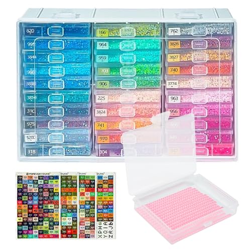 30 Stück Diamond Painting Aufbewahrungsbox Schiffchen Set mit Deckel und 4 Farbigen Sticker, Diamond Painting Zubehör Boxen für Perlen DIY Kunst Handwerk 30 Stück Diamond Painting Aufbewahrungsbox Schiffchen Set mit Deckel und 4 Farbigen Sticker, Diamond Painting Zubehör Boxen für Perlen DIY Kunst Handwerk von GOURDBRO