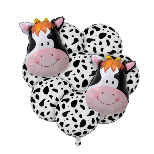 10-teiliges Kuh-Ballon-Set, Kuh-Druck, Ballons, Bauernhof-Tier-Ballons, für Kindergeburtstag, Party, Bauernhof-Themen-Dekorationen, Bauernhof, Rodeo, Western-Babyparty, Geburtstagsparty-Dekorationen 10-teiliges Kuh-Ballon-Set, Kuh-Druck, Ballons, Bauernhof-Tier-Ballons, für Kindergeburtstag, Party, Bauernhof-Themen-Dekorationen, Bauernhof, Rodeo, Western-Babyparty, Geburtstagsparty-Dekorationen von GOVAODE