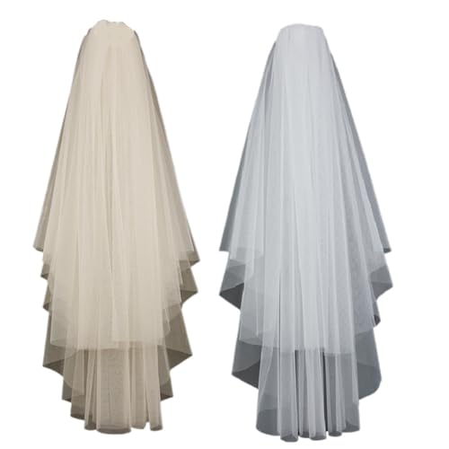 GOXQIT Brautschleier 2 Teile/Satz Elegante Braut Schleier 2 Schichten Mit Kamm Schnittkante Weiche Net Hochzeit Schleier for Hochzeit Zubehör GOXQIT Brautschleier 2 Teile/Satz Elegante Braut Schleier 2 Schichten Mit Kamm Schnittkante Weiche Net Hochzeit Schleier for Hochzeit Zubehör von GOXQIT