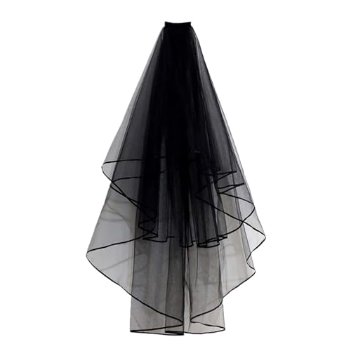 GOXQIT Brautschleier Brautschleierkamm, zweilagig, Kurze Bandkante, Hochzeit, Schulterschleier, weicher Tüll for Damen, Kostümzubehör GOXQIT Brautschleier Brautschleierkamm, zweilagig, Kurze Bandkante, Hochzeit, Schulterschleier, weicher Tüll for Damen, Kostümzubehör von GOXQIT
