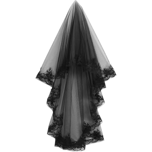 GOXQIT Brautschleier Hochzeit Schleier Kopfschmuck Kurze Braut Schleier Vintage Braut Dekor Outfits Kostüme for Cosplay Party GOXQIT Brautschleier Hochzeit Schleier Kopfschmuck Kurze Braut Schleier Vintage Braut Dekor Outfits Kostüme for Cosplay Party von GOXQIT