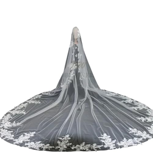 GOXQIT Brautschleier Langer Hochzeitsschleier mit Spitzenapplikationen, Hochzeitsschleier, Brautschleier for Hochzeits- und Verlobungsaccessoires GOXQIT Brautschleier Langer Hochzeitsschleier mit Spitzenapplikationen, Hochzeitsschleier, Brautschleier for Hochzeits- und Verlobungsaccessoires von GOXQIT