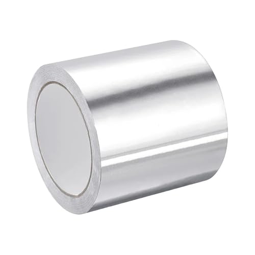 GOXQIT Reparaturband 1 Rolle 20 m Aluminiumfolienband zur Isolierung, stark klebendes silbernes Klebeband, hochtemperaturbeständiges Klebeband, Metallreparatur für Outdoor Risse Lecke(55mm) von GOXQIT