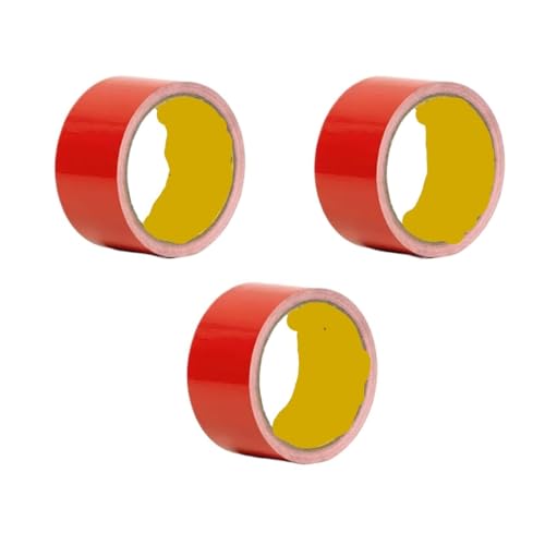 GOXQIT Reparaturband Selbstklebendes Gewebe-Klebeband, Reparatur von Elektrofahrradsitzen, Planenreparatur, blockiert Wasser und hinterlässt keinen Kleber für Outdoor Risse Lecke(3rolls-red-45mm) von GOXQIT