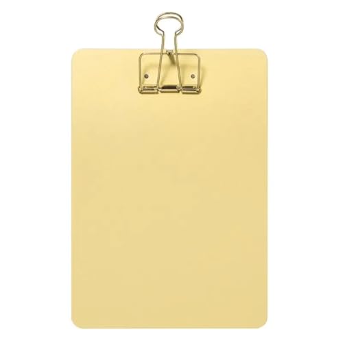 Klemmbretter 2 Stück Metall-Zwischenablage, Schreibblock, Dateiordner, Dokumentenhalter, Schule, Büro, Schreibwaren für Dokumente(Golden) von GOXQIT