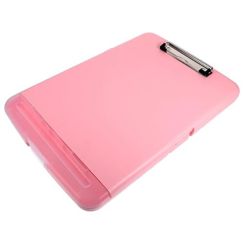 Klemmbretter 2 stücke Wasserdichte Zwischenablage Mit Lagerung Multi-Funktion Zwischenablage Schreibtafel Büro Zwischenablage Datei Lagerung Clip Schule Versorgung für Dokumente(Pink) von GOXQIT
