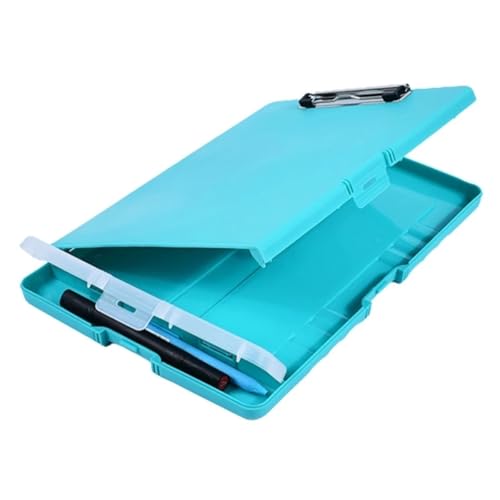 Klemmbretter 2 stücke Zwischenablage Tragbare Datei Fall Mit Datei Zwischenablage Stift Box Dokument Datei Ordner for Büro für Dokumente(Green) von GOXQIT