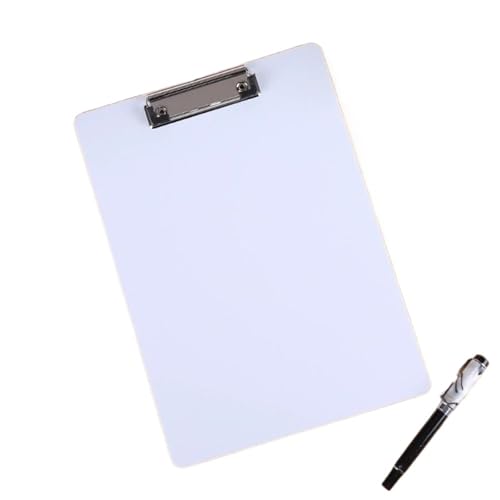 Klemmbretter 3 stücke Schreiben Blatt Pad A4 Schreiben Zwischenablage Mit Low Profile Clip Dokument Ordner A4 Papier Organizer Schreiben Tablet Durchscheinend für Dokumente(White) von GOXQIT