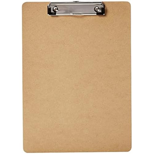 Klemmbretter 4 Stück Hartfaserplatten-Büro-Zwischenablage aus Holz, Klemmbrett, Schreibblock for Büro-Memo-Ordner für Dokumente Klemmbretter 4 Stück Hartfaserplatten-Büro-Zwischenablage aus Holz, Klemmbrett, Schreibblock for Büro-Memo-Ordner für Dokumente von GOXQIT