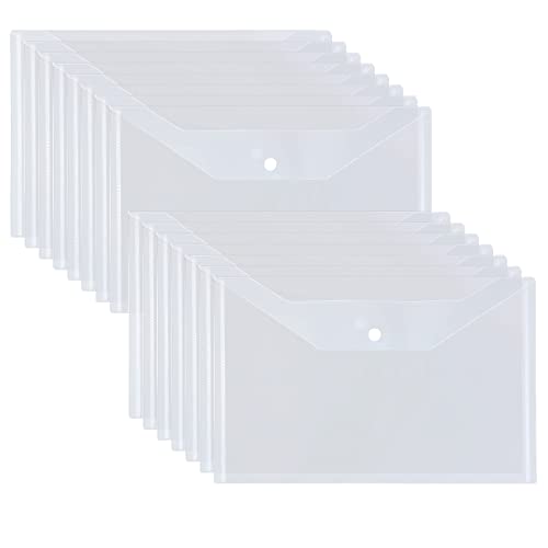 GOYADA Dokumententasche Transparent, Dokumententasche Transparent aus Polypropylen, Dokumententasche mit Druckknopf für die Aufbewahrung von Dokumenten und Umschlägen (A4) von GOYADA