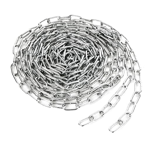 GOYADA Edelstahlkette, 6m Ø 3mm Metallkette Meterware Kette aus Edelstahl 304 Robust, Spaziergang mit dem Hund, Schaukeln, Trocknen von Wäsche GOYADA Edelstahlkette, 6m Ø 3mm Metallkette Meterware Kette aus Edelstahl 304 Robust, Spaziergang mit dem Hund, Schaukeln, Trocknen von Wäsche von GOYADA