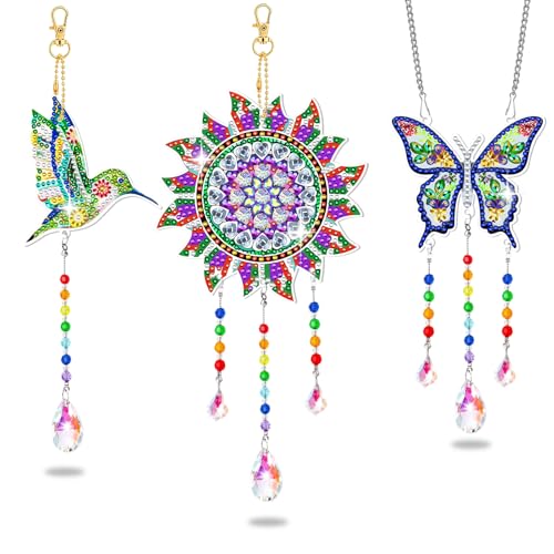 GOZINA Diamond Painting Kinder Bastelset Geschenk, Diamond Painting Anhänger für Mädchen 5 6 7 8 9 10 11 12 Jahre, Sonnenfänger Bastelsets Kristalle zum Aufhängen, Bastelset Kinder 5-12 Jahre GOZINA Diamond Painting Kinder Bastelset Geschenk, Diamond Painting Anhänger für Mädchen 5 6 7 8 9 10 11 12 Jahre, Sonnenfänger Bastelsets Kristalle zum Aufhängen, Bastelset Kinder 5-12 Jahre von GOZINA