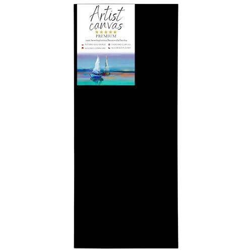 GP TONER Keilrahmen Leinwand Baumwolle Schwarz Leinwände Künstlerbedarf Malen verschiedene Größen Holzleisten 40x120 cm von GP TONER