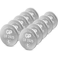 10 GP Knopfzellen CR2025 3,0 V von GP