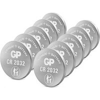 10 GP Knopfzellen CR2032 3,0 V von GP