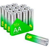 16 GP Batterien SUPER Mignon AA 1,5 V von GP