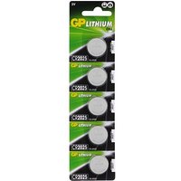 5 GP Knopfzellen CR2025 3,0 V 5 GP Knopfzellen CR2025 3,0 V von GP
