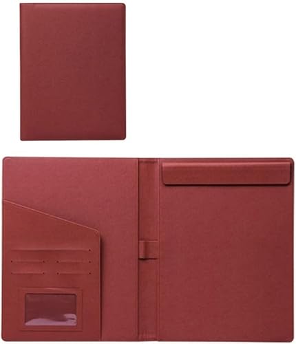 GPDKMNJR, Business-Ordner A4 Schreibblock Dokument Organizer for Frauen Schule Büro Konferenz Clip Boards(Bruin) von GPDKMNJR
