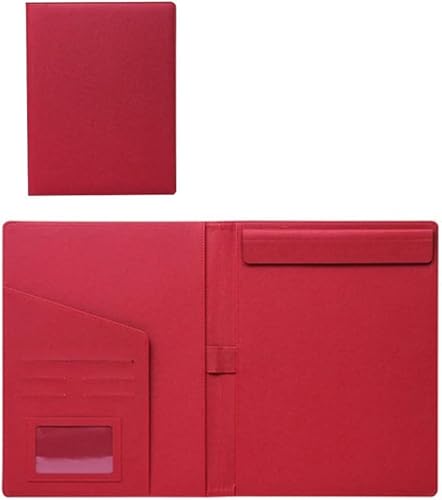 GPDKMNJR, Business-Ordner A4 Schreibblock Dokument Organizer for Frauen Schule Büro Konferenz Clip Boards(Rood) von GPDKMNJR