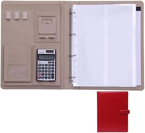 GPDKMNJR, Dokumenten-Organizer, A4, Schreibblock, Notizblock for Männer und Frauen(Rood) von GPDKMNJR