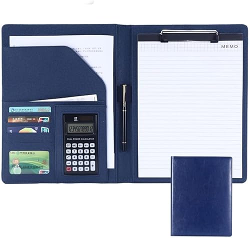 GPDKMNJR, Klemmbrett im A4-Format, Organizer for Bewerbungsgespräche, Konferenzen und juristische Dokumente for Damen/Herren(Blue) von GPDKMNJR