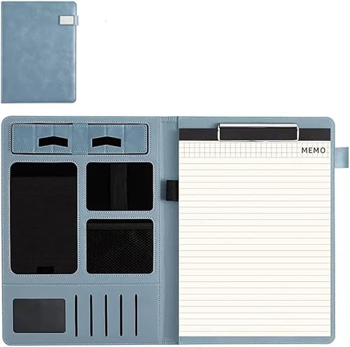 GPDKMNJR, Ordner Business Konferenz Organizer Notebook Ordner Tablet Hülle Präsentationsschlitz Kartenaufbewahrung(Blue) von GPDKMNJR