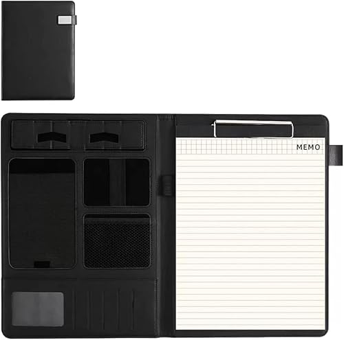 GPDKMNJR, Ordner Business Konferenz Organizer Notebook Ordner Tablet Hülle Präsentationsschlitz Kartenaufbewahrung(Svart) von GPDKMNJR