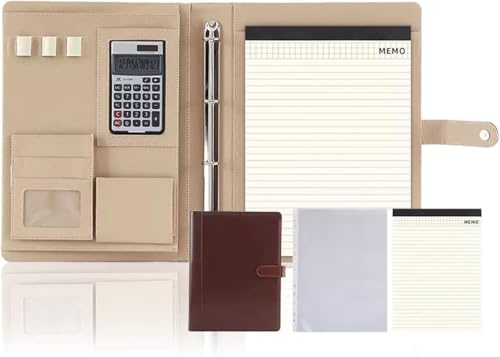 GPDKMNJR, S Binder Superior Vegan Leder Business Business Planer for Schule Büro Konferenz Notizblock(Brown a) von GPDKMNJR