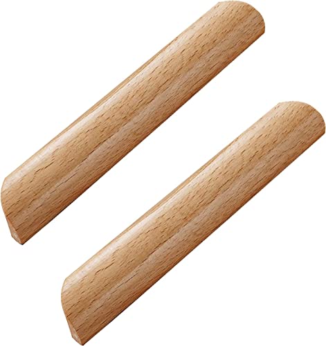 GPDNBIEU, 2 Stück Holz-Schubladenknöpfe, bogenförmiger Griff, Schrankgriff, Holzgriff, Schrank, Schrank, Schubladengriffe mit Schrauben(Hole Distance:160mm) von GPDNBIEU