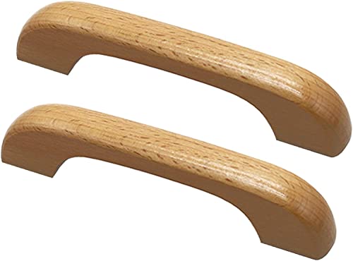 GPDNBIEU, 2 Stück Holzschubladenknöpfe, Kleiderschrankgriffe, Holzschrankknöpfe, Türgriffe for Küchenschränke, Schränke und Befestigungsschrauben(Hole Distance:96mm) von GPDNBIEU