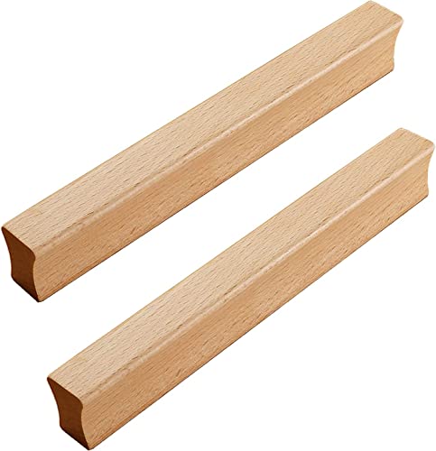 GPDNBIEU, 2 Stück Holzschubladenknöpfe, Schrankgriff, Kleiderschrank, massiv, geeignet for Nachttisch, Schublade, Schrankgriff, Holzgriff(Hole Distance:128mm) von GPDNBIEU