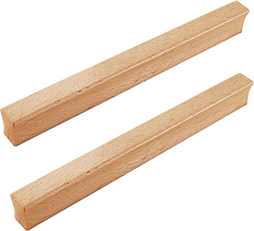 GPDNBIEU, 2 Stück Holzschubladenknöpfe, Schrankgriff, Kleiderschrank, massiv, geeignet for Nachttisch, Schublade, Schrankgriff, Holzgriff(Hole Distance:192mm) von GPDNBIEU