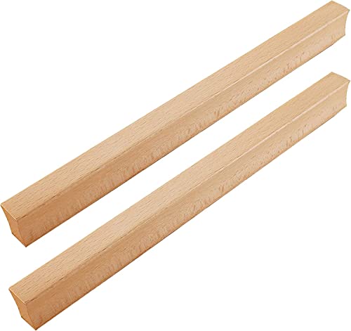 GPDNBIEU, 2 Stück Holzschubladenknöpfe, Schrankgriff, Kleiderschrank, massiv, geeignet for Nachttisch, Schublade, Schrankgriff, Holzgriff(Hole Distance:256mm) von GPDNBIEU