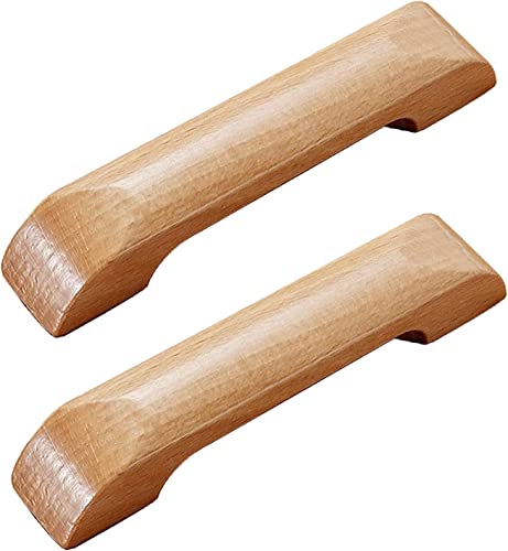 GPDNBIEU, 2 Stück Holzschubladenknöpfe, bogenförmiger Griff, Schrankgriff, Holzgriff, Schrank, Schrank, Schubladengriffe mit Schrauben(Hole Distance:96mm) von GPDNBIEU