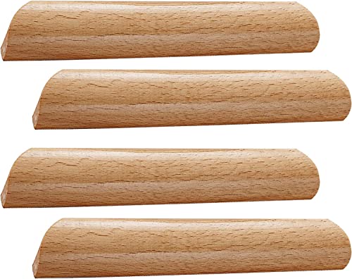 GPDNBIEU, 4 Stück Holzschubladenknöpfe, bogenförmiger Griff, Schrankgriff, Holzgriff, Schrank, Schrank, Schubladengriffe mit Schrauben(Hole Distance:160mm) von GPDNBIEU