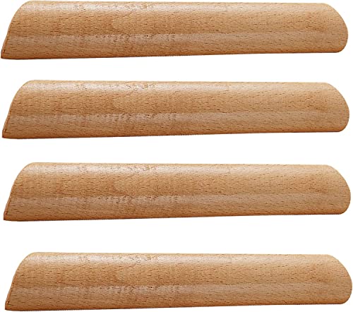 GPDNBIEU, 4 Stück Holzschubladenknöpfe, bogenförmiger Griff, Schrankgriff, Holzgriff, Schrank, Schrank, Schubladengriffe mit Schrauben(Hole Distance:192mm) von GPDNBIEU