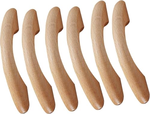 GPDNBIEU, 6 Stück Schrankgriffe, bogenförmiger Griff, Holzgriff, Schrankgriffe mit Befestigungsschrauben(Hole Distance:64mm) von GPDNBIEU