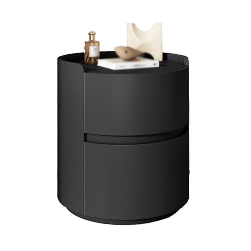 GPDNBIEU, Moderner Bett-Nachttisch, kleiner Tischständer mit Stauraum, Kommode for Schlafzimmer, Nachttische aus Holz, Nachttisch-Beistelltische for und Wohnzimmer(Black,40x40x50cm) von GPDNBIEU