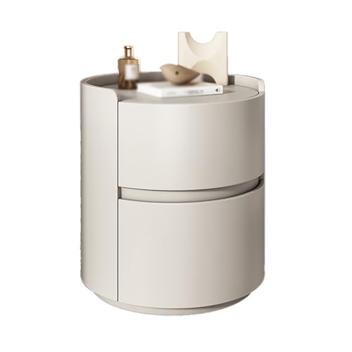 GPDNBIEU, Moderner Bett-Nachttisch, kleiner Tischständer mit Stauraum, Kommode for Schlafzimmer, Nachttische aus Holz, Nachttisch-Beistelltische for und Wohnzimmer(Off White,40x40x50cm) von GPDNBIEU